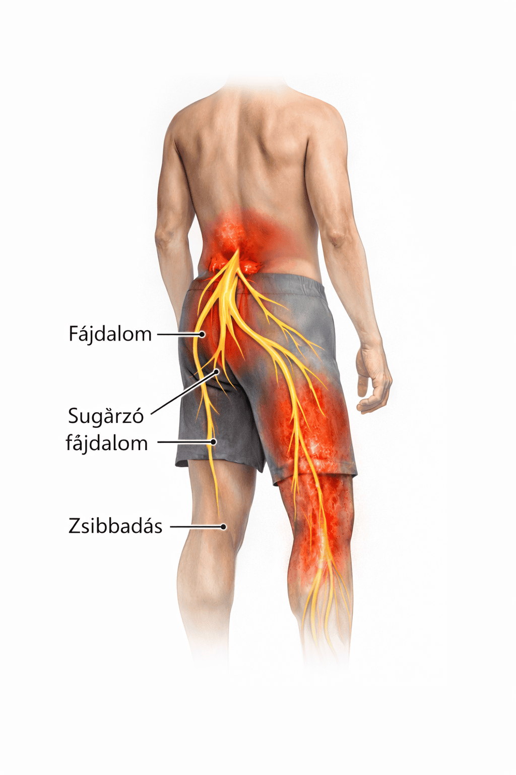 You are currently viewing Miért sugárzik a fájdalom a lábba gerincsérv (porckorongsérv) esetén?